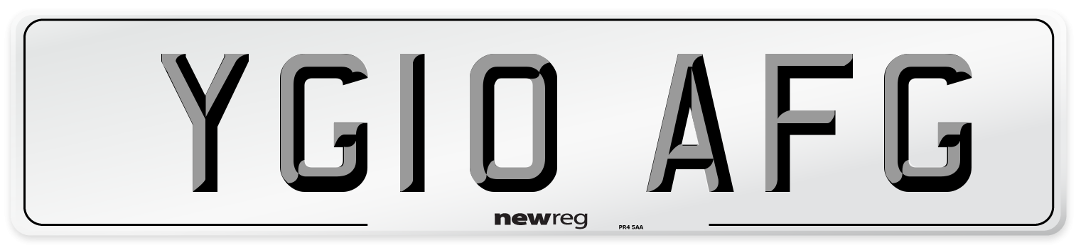 YG10 AFG Number Plate from New Reg